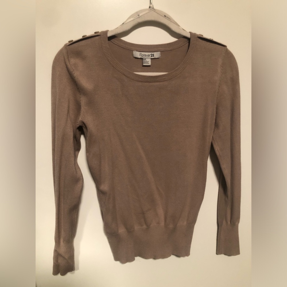Forever 21 Beige Knit Pullover
